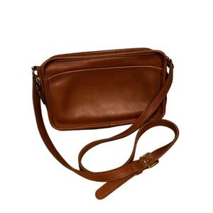 Vintage Coach British tan swing bag crossbody purse leather 1996